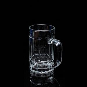Glass beer cup, 77mm dia.x 136mm h