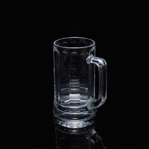 Glass beer cup, 74mm dia.x 140mm h