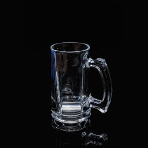Glass beer cup, 75mm dia.x 144mm h