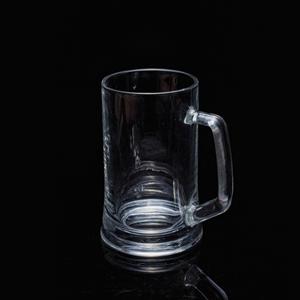 Glass beer cup, 76mm dia.x 134mm h