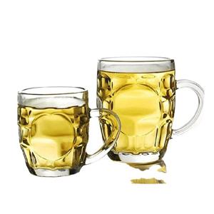 Promotion price sublimation beer can glass beer mug glass bottle with handle, 778mm dia.x 96mm h