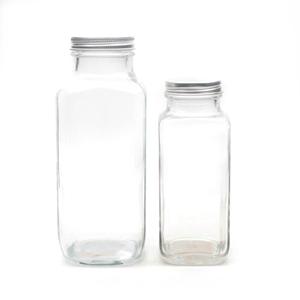 French square glass jar 500ml, 46mm,46-400, 66mm dia.x 166mm h