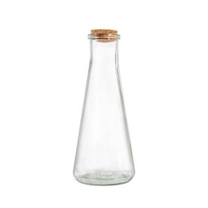 Cone shaped glass juice bottle cork top,350ml, 80mm dia.x 138mm h Cone shaped glass juice bottle cork top,350ml, 80mm dia.x 138mm h
