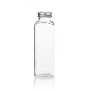 350ml square glass bottle, 55mm dia.x 173mm h