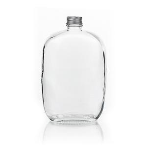 Classic glass beverage bottle, 100mm dia.x 160mm h
