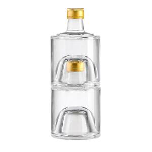 Stackable glass bottles,