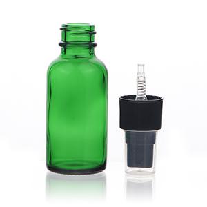 Green boston bottle, 33mm dia.x 78mm h Green boston bottle, 33mm dia.x 78mm h