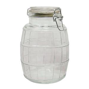 Cracker barrel glass jar with clamp lid, 160mm dia.x 235mm h Cracker barrel glass jar with clamp lid, 160mm dia.x 235mm h