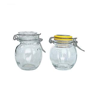 Clip top glass jar, 62mm dia.x 88mm h