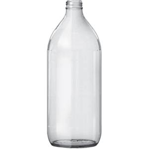 Clear glass vinegar bottle, 89mm dia.x 236mm h Clear glass vinegar bottle, 89mm dia.x 236mm h
