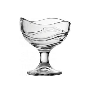 Glass ice cream bowl, 118mm dia.x 124mm h