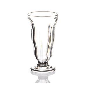 Glass ice cream bowl, 90mm dia.x 170mm h