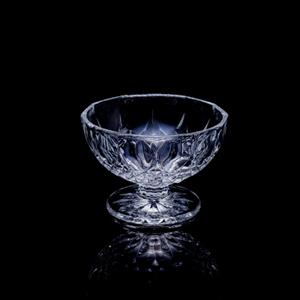 Glass ice cream bowl, 108mm dia.x 76mm h
