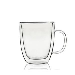 Double wall glass mug, 100mm dia.x 115mm h