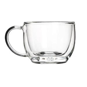 Double wall glass mug, 69mm dia.x 54mm h