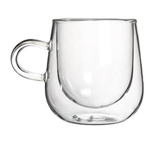 Double wall glass mug, 93mm dia.x 96mm h Double wall glass mug, 93mm dia.x 96mm h