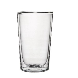 Double walled beer glass, 78mm dia.x 130mm h
