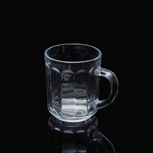 Glass coffee cup, 74mm dia.x 89mm h