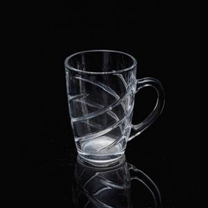 Glass coffee cup, 69mm dia.x 92mm h