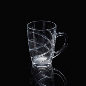 Glass coffee cup, 69mm dia.x 92mm h