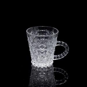 Glass coffee mugs, 73mm dia.x 81mm h