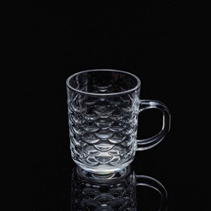 Coffee glass mugs, 73mm dia.x 90mm h