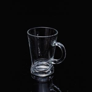 Glass coffe mug, 70mm dia.x 100mm h