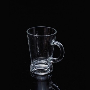 Glass coffe mug, 70mm dia.x 100mm h