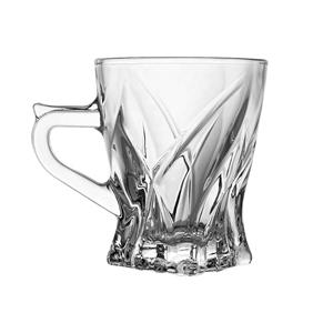 Lead-free coffee or tea glass mug, 42mm dia.x 95mm h