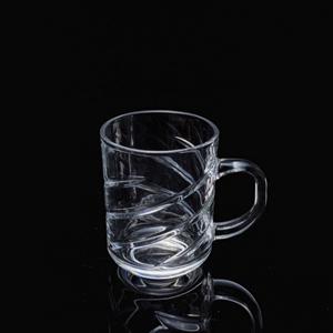Glass coffe mugs, 73mm dia.x 90mm h