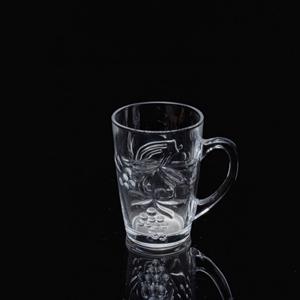 Glass coffee tumbler, 69mm dia.x 92mm h