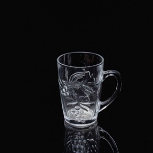 Glass coffee tumbler, 69mm dia.x 92mm h