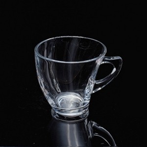 Glass coffee mugs, 85mm dia.x 79mm h