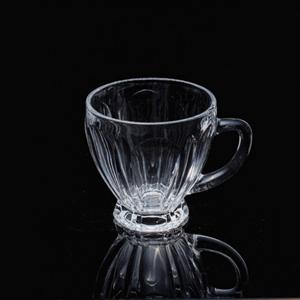Glass coffee tumbler, 81mm dia.x 78mm h