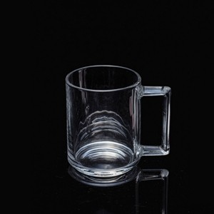 Glass coffee tumbler, 71mm dia.x 90mm h