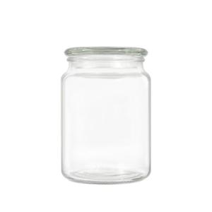 Glass storage jar, 100mm dia.x 140mm h Glass storage jar, 100mm dia.x 140mm h