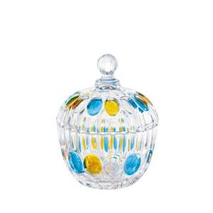 Glass storage jar with lid,
