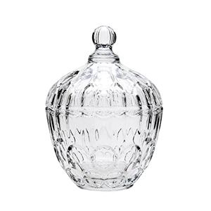 Clear glass storage jar with lid, 110mm dia.x 140mm h Clear glass storage jar with lid, 110mm dia.x 140mm h