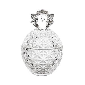 Pineapple-shaped glass storage jar, 105mm dia.x 160mm h