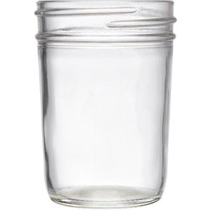 Clear glass jelly jar, 67mm dia.x 98mm h Clear glass jelly jar, 67mm dia.x 98mm h