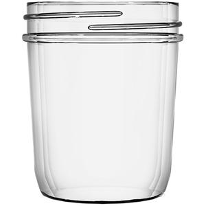 Clear glass candle canning jar, 67mm dia.x 98mm h