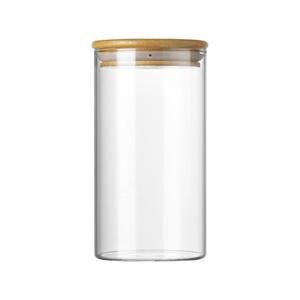 High borosilicate glass storage jar, 95mm dia.x 150mm h