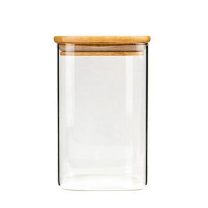 High borosilicate glass storage jar, 100mm dia.x 150mm h