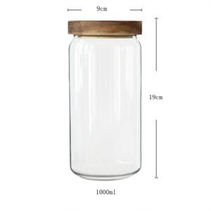 Glass storage jar, 100mm dia.x 195mm h