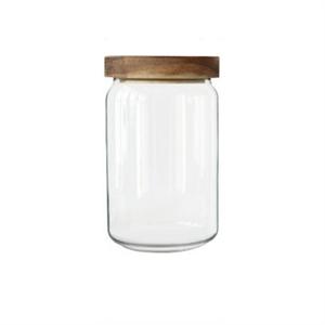 Glass storage jar, 100mm dia.x 155mm h