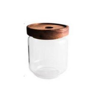 Glass storage jar, 90mm dia.x 100mm h
