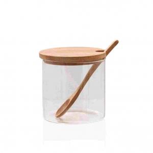 Glass storage jar, 80mm dia.x 90mm h