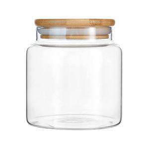 Glass storage jar, 100mm dia.x 110mm h