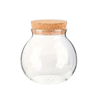 High borosilicate glass storage jar, 100mm dia.x 110mm h