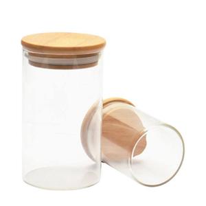 High borosilicate glass storage jar, 100mm dia.x 250mm h
